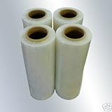 RC Mart 4 Rolls CLEAR Stretch Film Plastic Pallet Wrap 18