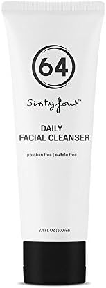 Sixtyfour Daily Facial Cleanser with Garden Cress Sprout Extract and Sulfate-free Solution - 3.4 fl. oz.