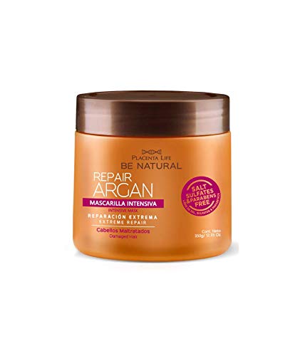 Placenta Life Be Natural Nourishing & Repair Argan Mask for Damaged Hair- 350 gr/ 12.35 oz. (Repair Argan Mask)