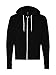 Bella + Canvas 3739 Unisex Poly-Cotton Fleece Full-Zip Hoodie Black L