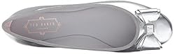 Ted Baker Women's IMMET Ballet Flat, Silver, 8.5 M US