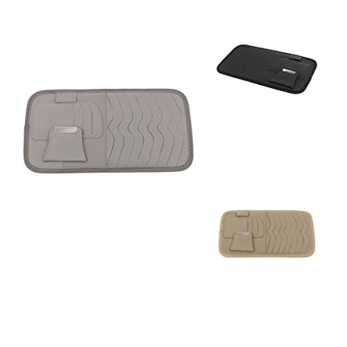 Homyl 13'' CD DVD Cases Sunglasses Holders Pouch Storage Wallets For Car Auto Sunshades Visors Easy Use - black - Thumbnail 3