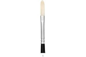 Trekell Hog Bristle Long Handle Artist Brushes for Oil Painting Long Filbert - 400MKF Series / 1