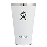 Hydro Flask 16 oz True Pint Cup for Beer or Cider - Stainless Steel & Vacuum Insulated - Stackable & Shatterproof - White