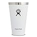 Hydro Flask 16 oz True Pint Cup for Beer or Cider - Stainless Steel & Vacuum Insulated - Stackable & Shatterproof - White