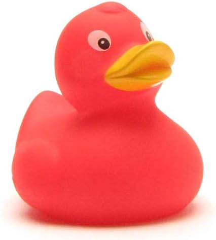 red rubber ducks