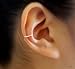 101) No Piercing TWO Cartilage Hoop Ear Cuffs, Sterling Silver, 14k gold filled, 14k Rose Gold Filled