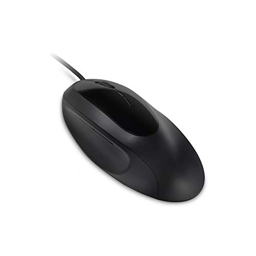 Kensington kabelgebundene ergonomische Maus, Pro Fit Ergo Computermaus mit Kabel für Laptop, Desktop, PC und Gaming, USB 3.0 Verbindung, 4 DPI Einstellungen & 5 Tasten, Schwarz, K75403EU