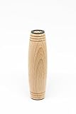 Kururin Fidget Stick Table Top Rolling Skill-Based Desk Wood Spinner Toy - Includes Premium LunaTac Ring Grip Pads