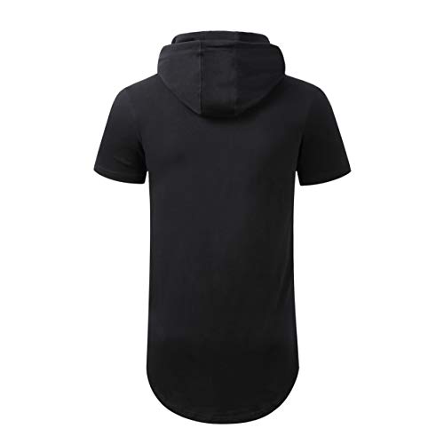 1 Aiyino+Longline+Hooded+T+Shirt+Small