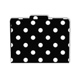 File Folders Black & White Dots