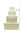 Nesting Gift Boxes with Lids – 4 Assorted Sizes for Candy Treat Tower – Includes Ribbon (Cream)