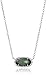 Kendra Scott Elisa Pendant Necklace for Women, Fashion Jewelry, Rhodium-Plated, Black Mother of Pearl