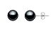 14k Gold AA+ Quality Japanese Dark Black Akoya Cultured Pearl Stud Earrings