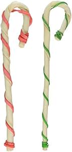 Amazon.com : Ranch Rewards Holiday Rawhide Dog Candy Canes, 8-Inch, 50