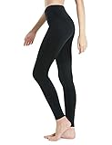 Tesla TM-XYP82-BLK_X-Large Fleece High-Waist Lined Leggings Tights Thermal Yoga Pants w Hidden Pocket Tummy Control XYP82