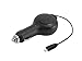 Cellet Micro USB Retractable Vehicle Car Charger for Android Phones - Retail Packaging