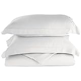 100% Rayon from Bamboo, Extremely comfortable, softer than cotton, Full/ Queen Duvet Cover Set, Solid, White