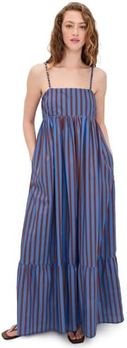 english factory colorblock maxi dress Colorblock Puff Sleeve Open Back Maxi Dress (Women)
