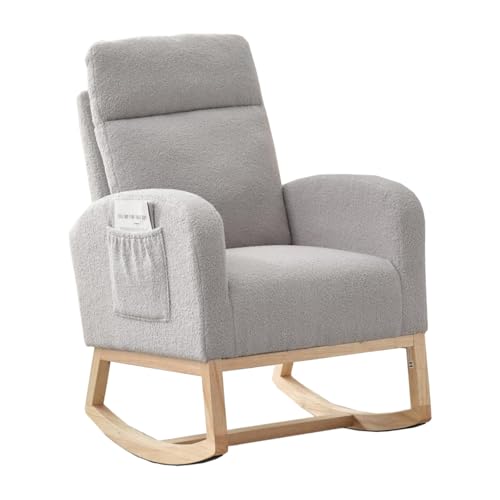 GAOMON Rocking Chair Glider for Nursery, Comfy Rocker Nursery with Side Pocket…