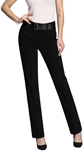 MOVING DEVICE Womens Dress Pant Pull On Stretch Trousers for Work & Casual Wear