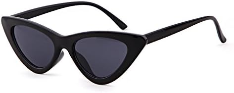 JucooClout Goggles Cat Eye Sunglasses Vintage Mod Style Retro Black Small Cateye Sunglasses for Women