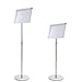 Yescom Display Vertical/horizontal View Adjustable Pedestal Sign Holder Stand w/ Telescoping Post & Easy Open Snap Frame for 8.5x11