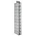mDesign Soft Fabric Over Closet Rod Hanging Storage Organizer with 10 Shelves for Child/Kids Room or Nursery, Holds Wipes, Diapers, Blankets, Shoes - Textured Print, 2 Pack - Gray