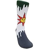 Dark Souls Solaire Sock | Video Game Sock | Playstation Xbox Casual Cotton Crew Sock | Game Merchandise | Dark Souls Video Game Apparel