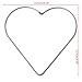 Yziss Craft Metal Star/Heart Shaped Rings Metal Hoops Heart Metal Dream Catcher Dreamcatcher Ring Macrame Craft Hoop DIY Accessories (12CM)