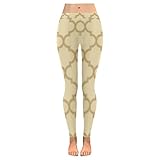 InterestPrint Custom Quatrefoil Pattern Stretchy Capri Leggings Skinny Pants for Yoga Running Pilates Gym(2XS-5XL)
