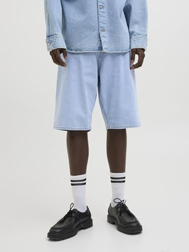 Pantaloncini da Uomo in Jeans Extra Baggy Fit, Blue Denim 1, M
