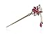 Totoroforet Chinese Traditional Jasmine Flower Rhinestones Vintage/Retro Bronze Hairpin/ Hari Stick Rose Red