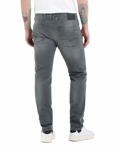Replay Herren Jeans Anbass Slim-Fit mit Comfort Stretch, Dark Grey 096 (Grau), 30W / 32L 3