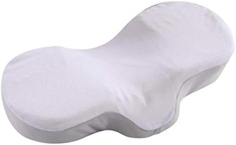 Yamiyo Memory Foam Anti Wrinkle Pillow Ergonomic Curve Improve Sleeping Pillows Perfect Concave Headrest Neck Support,Color:Light Grey,Size:58x34x10cm