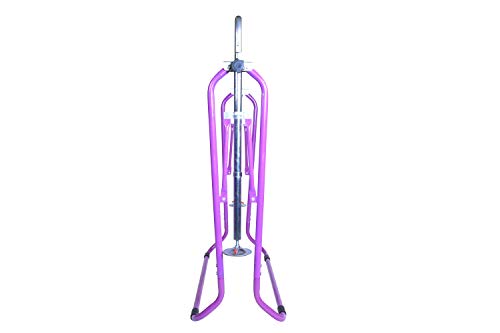 Athletic Bar Expandable Gymnastics Bar Horizontal Kip Bar Junior Training Adjustable Height Jungle Gym Children Folding Training Monkey Bars Climbing Tower Playground Balance Bar Gymnasts Purple - Thumbnail 6