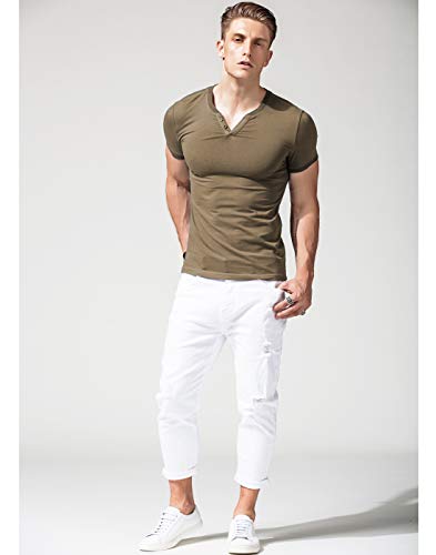 2 XShing+Sleeve+Henley+Shirts+Casual