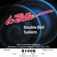 La Bella S100S Double Ball System Standard Round Wound Stainless Steel Bass Guitar String 45-105
