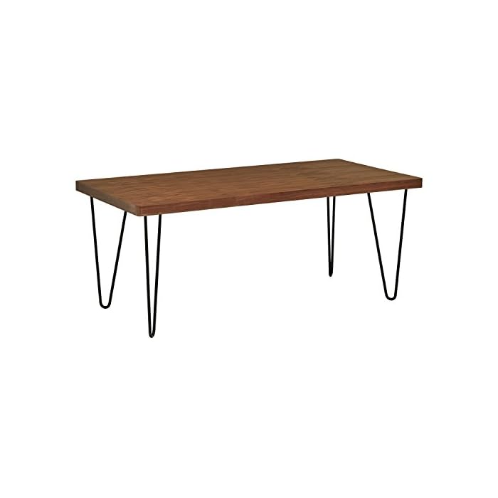Amazon Brand Rivet Industrial MidCentury Modern Hairpin Dining Table