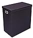 BIRDROCK HOME Laundry Hamper with Lid | Removable Bags for Sorting Clothes | Sectioned Laundry Basket for Bedroom & Bathroom | Collapsible Storage Bin with Cover | Double, Black