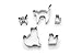 Fox Run 5-Piece Cat Cookie Cutter Set