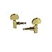 FINO Guitar Machine Head,6 String Tuning Pegs for 3L3R Folk Acoustic Guitar, Right Hand Chrome Tuner Guitar Parts 1 Set,Gold