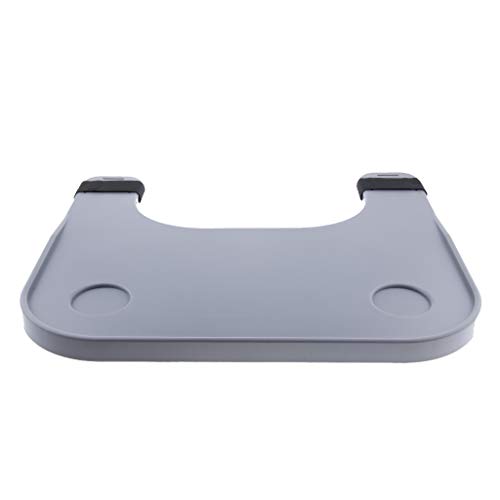 Bonarty Wheelchair Lap Tray Table with 2 Cup Holders,Universal Trays Desk Fit for Manual Powered or Electric Wheelchairs 22.8 x 20.9 x 1.2 inch