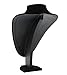 Jewelry Display Stand - Black Velvet Necklace Display Bust Holder 4.5 x 9 x 7 inches