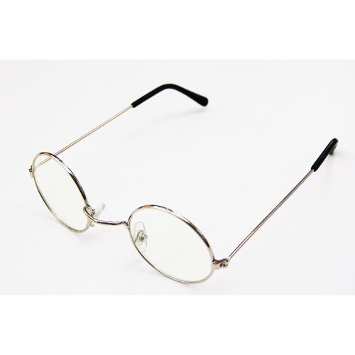 QLook John Lennon Silver Frame/ Clear Lens Sunglasses