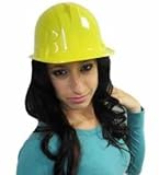 Yellow Construction Hat for Adults - 12 Plastic Hard Hats by Funny Party Hats