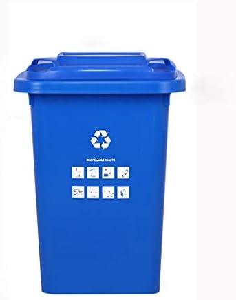 FJZ Dry and Wet Garbage Sorting Trash Can Outdoor Sanitation Commercial Large Capacity School Property Industrial Waste Bin Plastic with Cover Wheel 30L/50L/100L/120L/240L