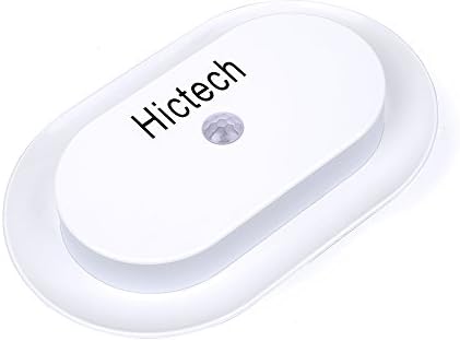 Hictech Battery Powered Stick-on Anywhere Motion Sensor LED Night Light Wireless Eye-protection Night Light Wall Light Lamp Light Night Lamp for Hallway Staircase Closet Bathroom Bedroom