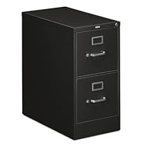 HON 312PP 310 Series 26-1/2-Inch 2-Drawer Full-Suspension Letter File, Black