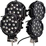 Oplips 4 x Black 51w Round Led Light 7